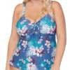 Raisins Curve Plus Size Haleiwa Zanzibar Tankini Swim Top E840545 -Freya Fashion Shop raisins curve raic01 e840545 gs
