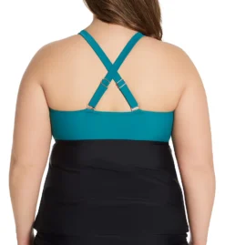 Raisins Curve Plus Size Costa Blanca Zanzibar Tankini Swim Top E841045 -Freya Fashion Shop raisins curve raic01 e841045 cs1