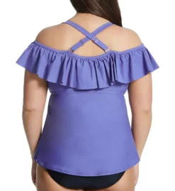 Raisins Curve Plus Size Calina Solids Tortuga Tankini Swim Top G840023 -Freya Fashion Shop raisins curve raic01 g840023 cs1