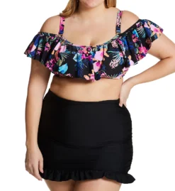 Raisins Curve Plus Size Calina Solids Echo Skirt Swim Bottom G840068 -Freya Fashion Shop raisins curve raic01 g840068 cs2