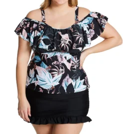 Raisins Curve Plus Size Calina Solids Echo Skirt Swim Bottom G840068 -Freya Fashion Shop raisins curve raic01 g840068 cs3