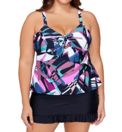 Raisins Curve Plus Size Calina Solids Echo Skirt Swim Bottom G840068 -Freya Fashion Shop raisins curve raic01 g840068 cs4