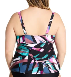 Raisins Curve Plus Size Stir It Up Zanzibar Tankini Swim Top G840445 -Freya Fashion Shop raisins curve raic01 g840445 bs