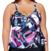 Raisins Curve Plus Size Stir It Up Zanzibar Tankini Swim Top G840445 -Freya Fashion Shop raisins curve raic01 g840445 gs