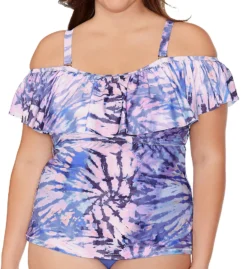 Raisins Curve Plus Size Take A Trip Tortuga Tankini Swim Top G840723 -Freya Fashion Shop raisins curve raic01 g840723 fs