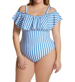 Raisins Curve Plus Size Coastal Tortuga One Piece Swimsuit G840981 -Freya Fashion Shop raisins curve raic01 g840981 fs