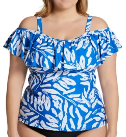 Raisins Curve Plus Size Solomon Sea Tortuga Tankini Swim Top G841223 -Freya Fashion Shop raisins curve raic01 g841223 fs