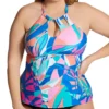 Raisins Curve Plus Size Porto Covo Rosalie Tankini Swim Top G841315 -Freya Fashion Shop raisins curve raic01 g841315 gs