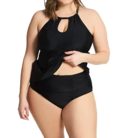 Raisins Curve Plus Size Atlantic Solids Rosalie Tankini Swim Top J840025 -Freya Fashion Shop raisins curve raic01 j840025 cs1