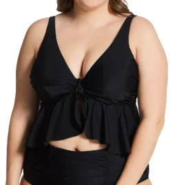 Raisins Curve Plus Size Atlantic Solids Topanga Bra Swim Top J840047