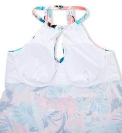 Raisins Curve Plus Size Bondi Rosalie High Neck Tankini Swim Top J840225 -Freya Fashion Shop raisins curve raic01 j840225 cs5