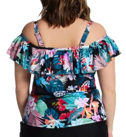 Raisins Curve Plus Size Sunny Isles Tortuga Tankini Swim Top J840323 -Freya Fashion Shop raisins curve raic01 j840323 cs1