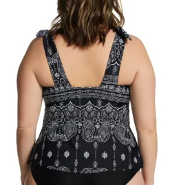 Raisins Curve Plus Size Best Day Ever Tiempo Tankini Swim Top J840511 -Freya Fashion Shop raisins curve raic01 j840511 bs