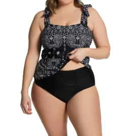 Raisins Curve Plus Size Best Day Ever Tiempo Tankini Swim Top J840511 -Freya Fashion Shop raisins curve raic01 j840511 cs1