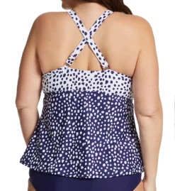 Raisins Curve Plus Size Sunshine Coast Zanzibar Tankini Swim Top J841145 -Freya Fashion Shop raisins curve raic01 j841145 cs1