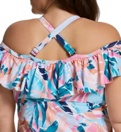 Raisins Curve Plus Size Miami Nights Tortuga Tankini Swim Top J841223 -Freya Fashion Shop raisins curve raic01 j841223 cs1