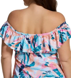 Raisins Curve Plus Size Miami Nights Tortuga Tankini Swim Top J841223 -Freya Fashion Shop raisins curve raic01 j841223 cs2