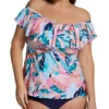 Raisins Curve Plus Size Miami Nights Tortuga Tankini Swim Top J841223 -Freya Fashion Shop raisins curve raic01 j841223 gs