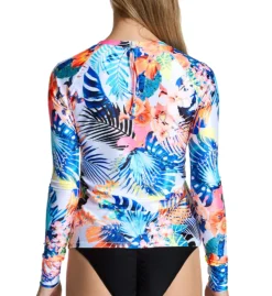Raisins Haleiwa Back Zip Rashguard Swim Top G711093 -Freya Fashion Shop raisins rais01 g711093 bs
