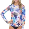 Raisins Haleiwa Back Zip Rashguard Swim Top G711093