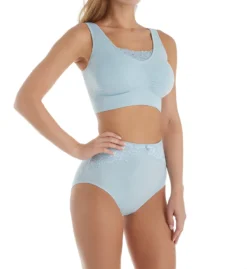 Rhonda Shear Seamless High Waist Lace Trim Brief Panty 4221 -Freya Fashion Shop rhonda shear rhon01 4221 cs1