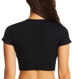 Robin Piccone Amy Raglan Tie Front Swim Top 220809 -Freya Fashion Shop robin piccone rp01 220809 bs