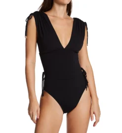 Robin Piccone Aubrey V-Plunge One Piece Swimsuit 231720