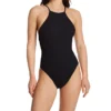 Sanctuary Sandbar Solids High Neck Mio One Piece Swimsuit D23254 -Freya Fashion Shop sanctuary san01 d23254 gs
