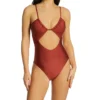 Sanctuary Glistening In Sun Solids Cutout One Pc Swimsuit GL23244