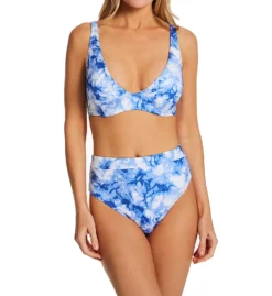 Sanctuary Poolside Tie Dye Plunge Underwire Tri Swim Top PS22307 -Freya Fashion Shop sanctuary san01 ps22307 cs1
