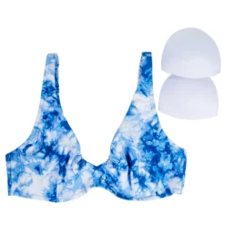 Sanctuary Poolside Tie Dye Plunge Underwire Tri Swim Top PS22307 -Freya Fashion Shop sanctuary san01 ps22307 cs6