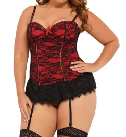 Seven 'til Midnight Victorian Lace Bustier And Thong Set 9103 -Freya Fashion Shop seven til midnight stm01 9103 cs1