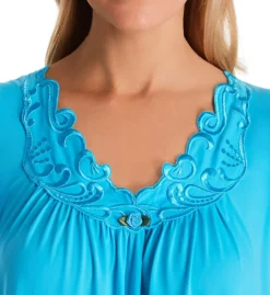 Shadowline Rosebud Nylon Tricot Short Sleeve 53 Inch Gown 32222 -Freya Fashion Shop shadowline shdw01 32222 cs1