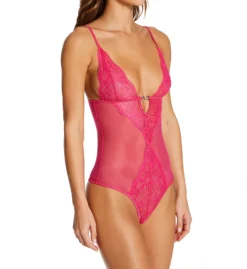 Shirley Of Hollywood Rhinestone Lace Thong Teddy 96811