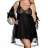 Shirley Of Hollywood Plus Size 3 Piece Babydoll Peignoir Set X3595 -Freya Fashion Shop shirley of hollywood shir01 x3595 gs