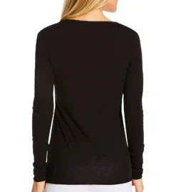 Skin Organic Pima Jersey Vneck Long Sleeve Tee EM10R -Freya Fashion Shop skin skn01 em10r bs