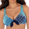 Skinny Dippers Mille Fiore St Tropez Tie Front Bralette Swim Top 6533357
