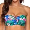 Sunsets Island Safari Iconic Twist Bandeau Swim Top 55IS