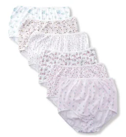 Teri Roses Are Red Cotton Brief Panty - 6 Pack 822A -Freya Fashion Shop teri teri01 822a cs2