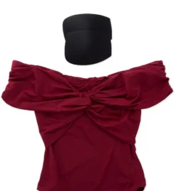 Trina Turk Getaway Solids Twist Bandeau One Piece Swimsuit TT9HB13 -Freya Fashion Shop trina turk trin01 tt9hb13 cs1