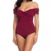 Trina Turk Getaway Solids Twist Bandeau One Piece Swimsuit TT9HB13 -Freya Fashion Shop trina turk trin01 tt9hb13 gs