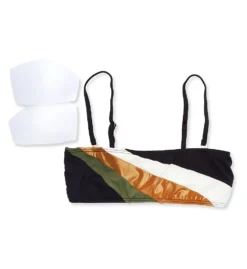 Vince Camuto Gold Shimmer Blocked Square Neck Swim Top V02726 -Freya Fashion Shop vince camuto vc01 v02726 cs6