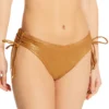 Vince Camuto Gold Shimmer Shirred Bikini Swim Bottom V02730 -Freya Fashion Shop vince camuto vc01 v02730 gs