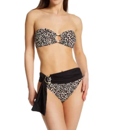 Vince Camuto Tanzania Cheetah Logo Ring Bandeau Bikini Swim Top V04678 -Freya Fashion Shop vince camuto vc01 v04678 cs2