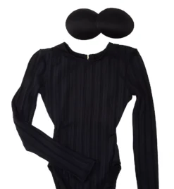 Vince Camuto Ripple Effect Rib Long Sleeve One Piece Swimsuit V69669 -Freya Fashion Shop vince camuto vc01 v69669 cs6