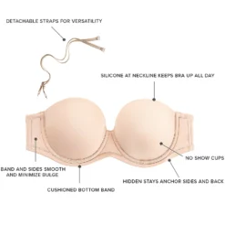 Wacoal Red Carpet Strapless Full-Busted Underwire Bra 854119 -Freya Fashion Shop wacoal wac001 854119 cs3